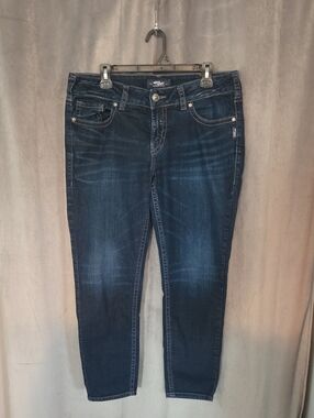 Silver Jeans Size 34 Women's Dark Blue Skinny Ankle Jeans